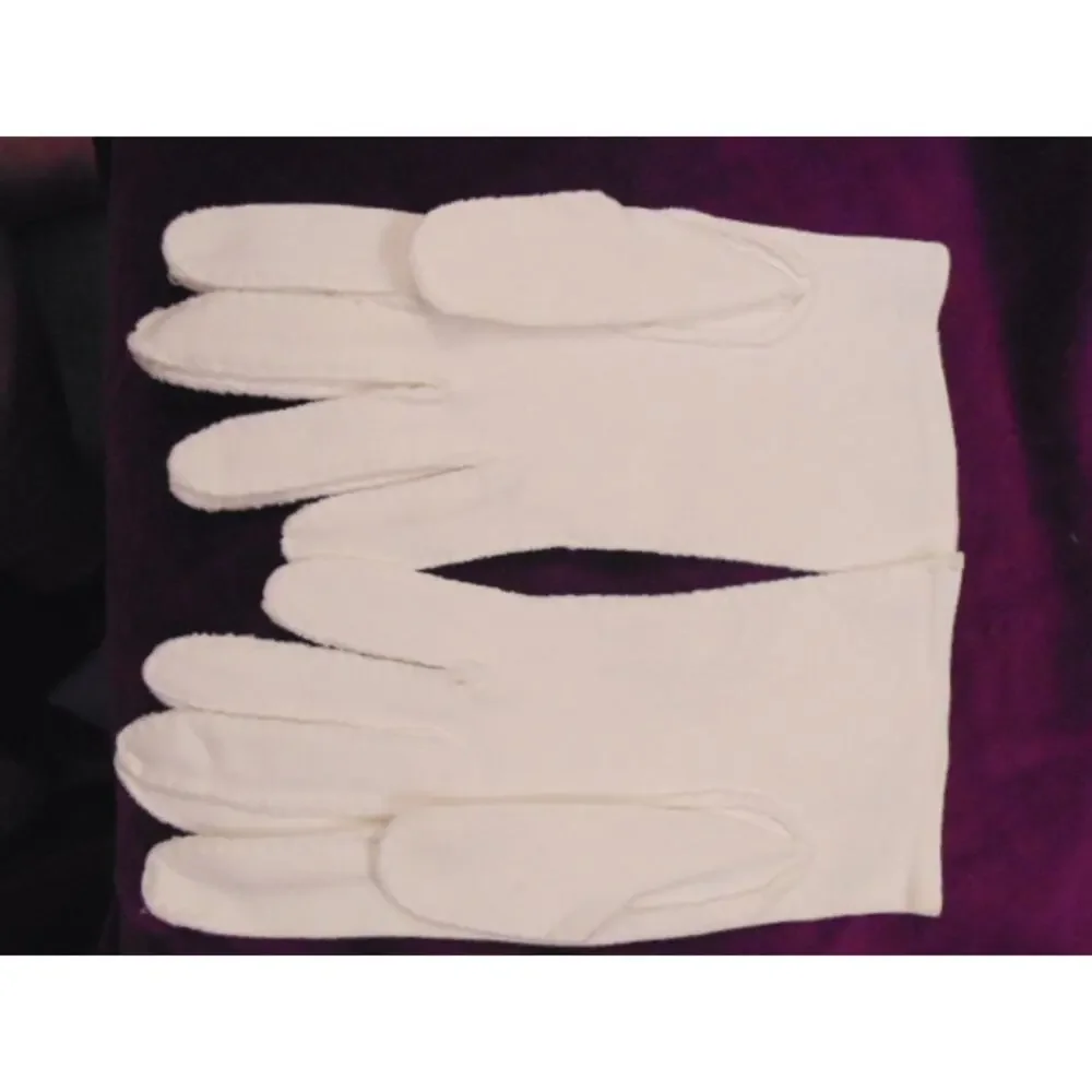 Vtg Elegant White Pearl Micro Beaded Wristlet Gloves 7.5 Event Wedding Formal